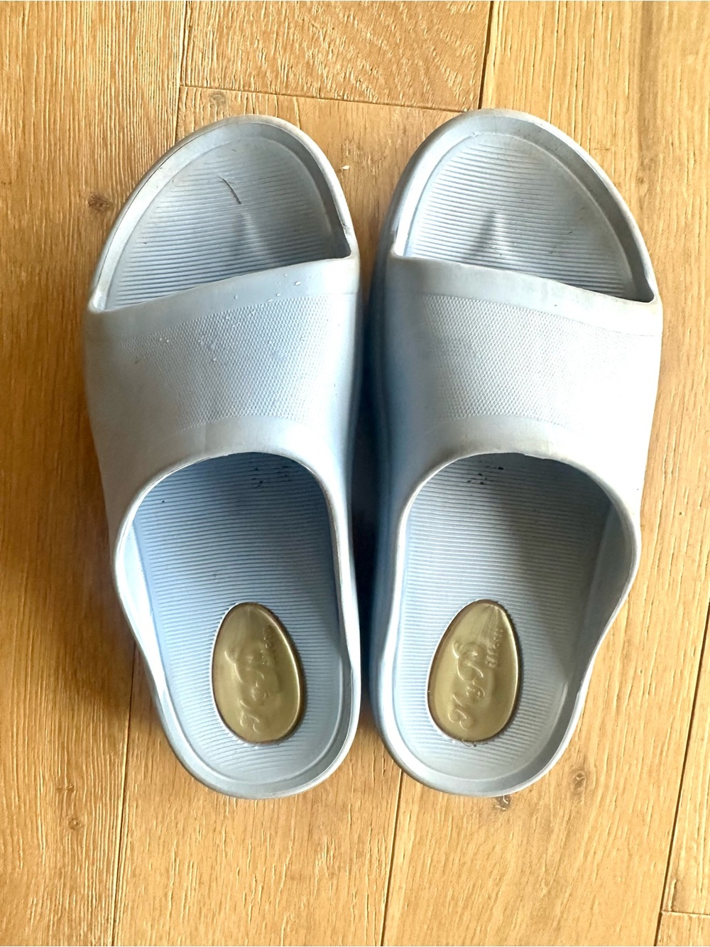 Baby Blue Slide Sandals - “My Pillow” Comfortable Women's Slides - Picture 3 of 4